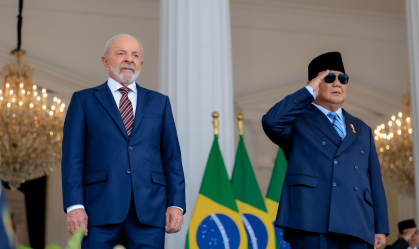 Lula é recebido no Palácio Merdeka para reunião com presidente da Indonésia