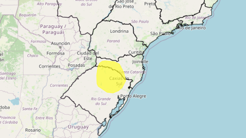 ALERTA AMARELO TEMPESTADE SUL