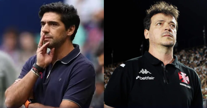 Abel Ferreira, do Palmeiras, Fernando Diniz, do Vasco
