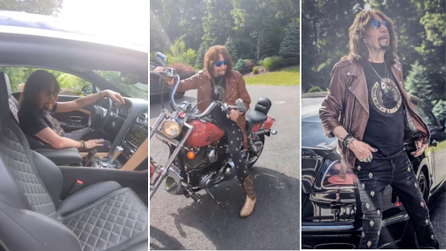Músico Ace Frehley tinha carros esportivos e Harley na garagem