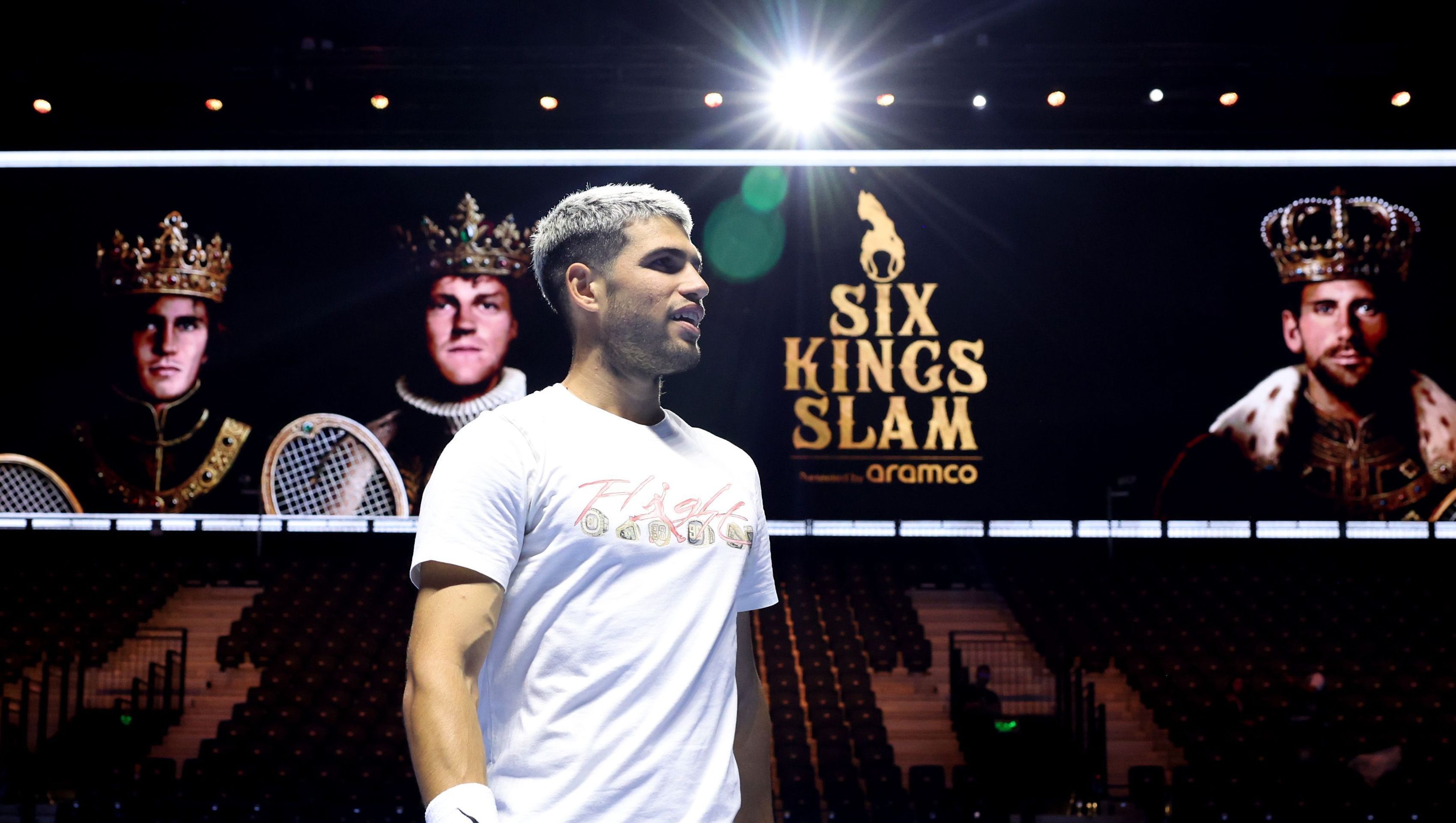 Alcaraz durante partida da Six Kings