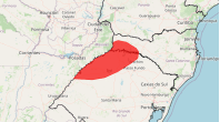 RS e SC: Inmet emite alerta vermelho de chuva com vento de mais de 100 km/h