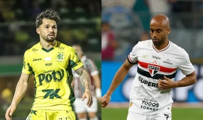 Alesson, do MIrassol, e Lucas, do São Paulo