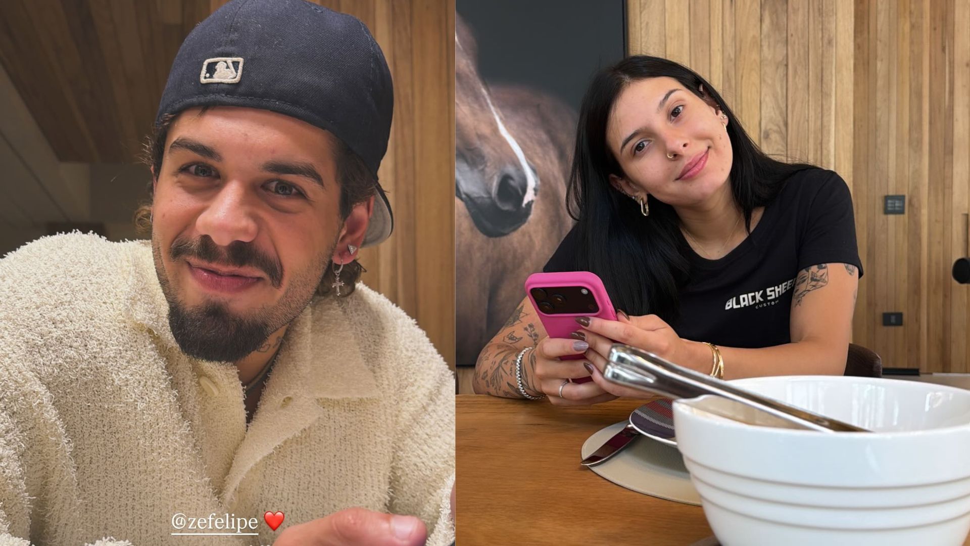 Ana Castela e Zé Felipe se reencontram após turnê da cantora em Portugal