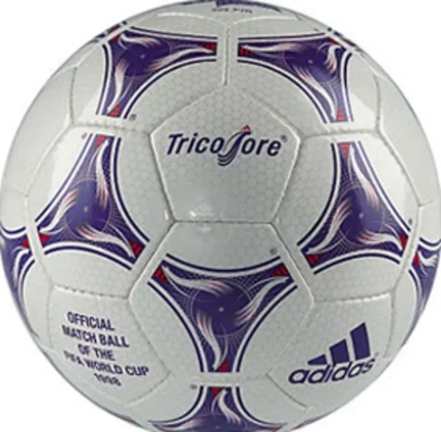 Nome da bola: Tricolore. Edição: Copa de 1998 • Reprodução / Internet