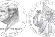 Tesouro avalia moeda de US$ 1 com rosto de Trump para os 250 anos dos EUA