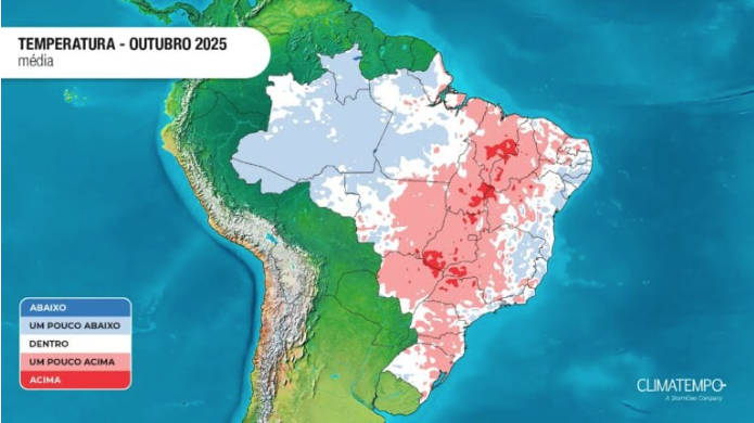 Temperatura acima da média no Brasil • Climatempo