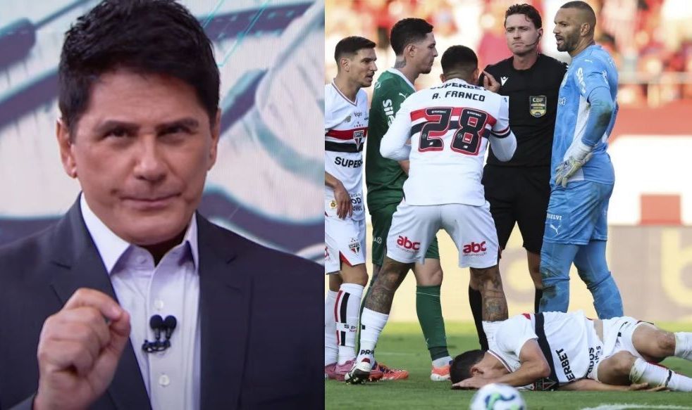 Cesar Filho, apresentador do Jornal do SBT disparou contra a CBF e contra o árbitro Ramon Abbatti Abel