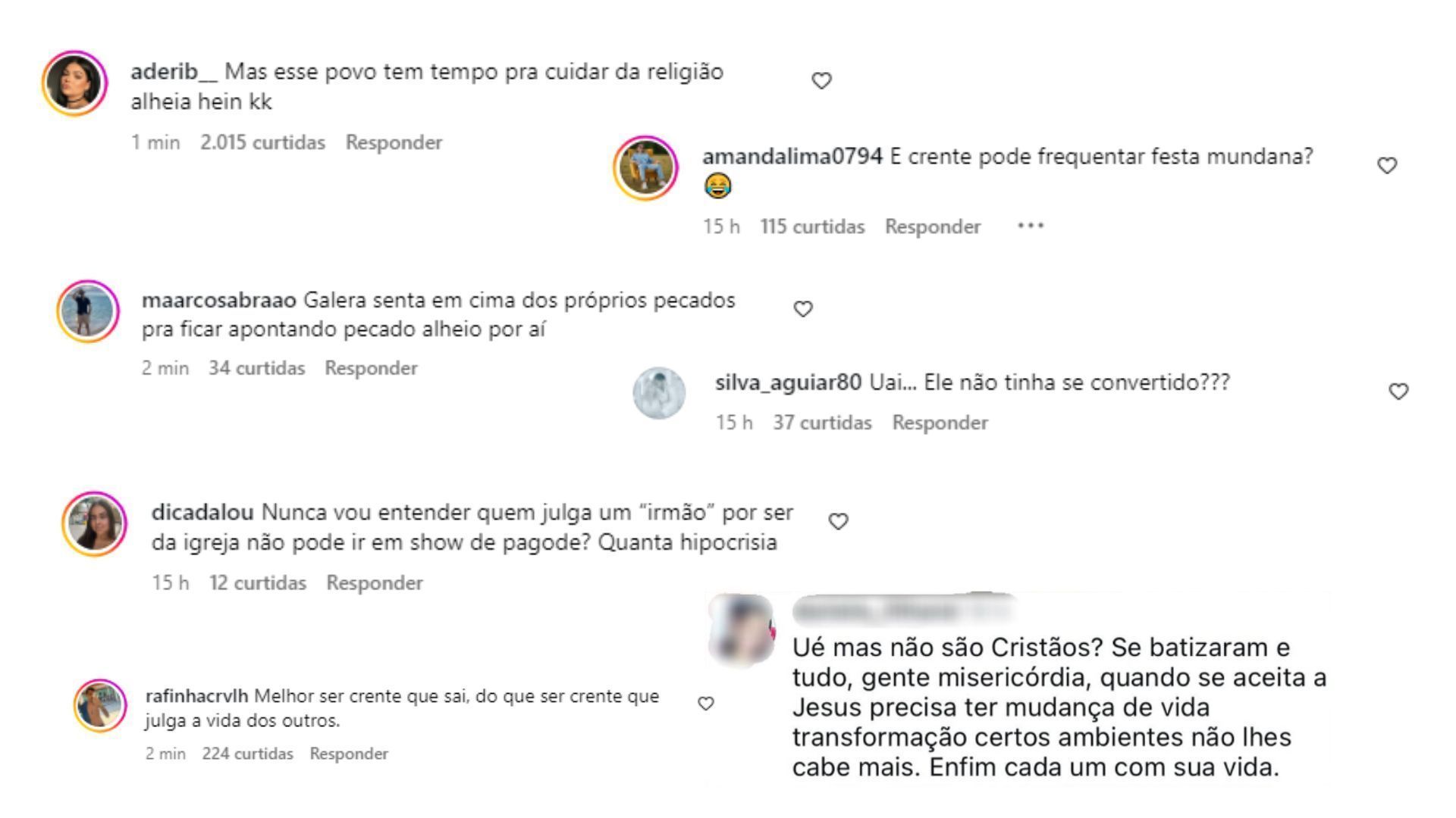 Comentários na internet sobre Vih Tube e Eliezer no show de Ivete Sangalo. • Reprodução/ Instagram