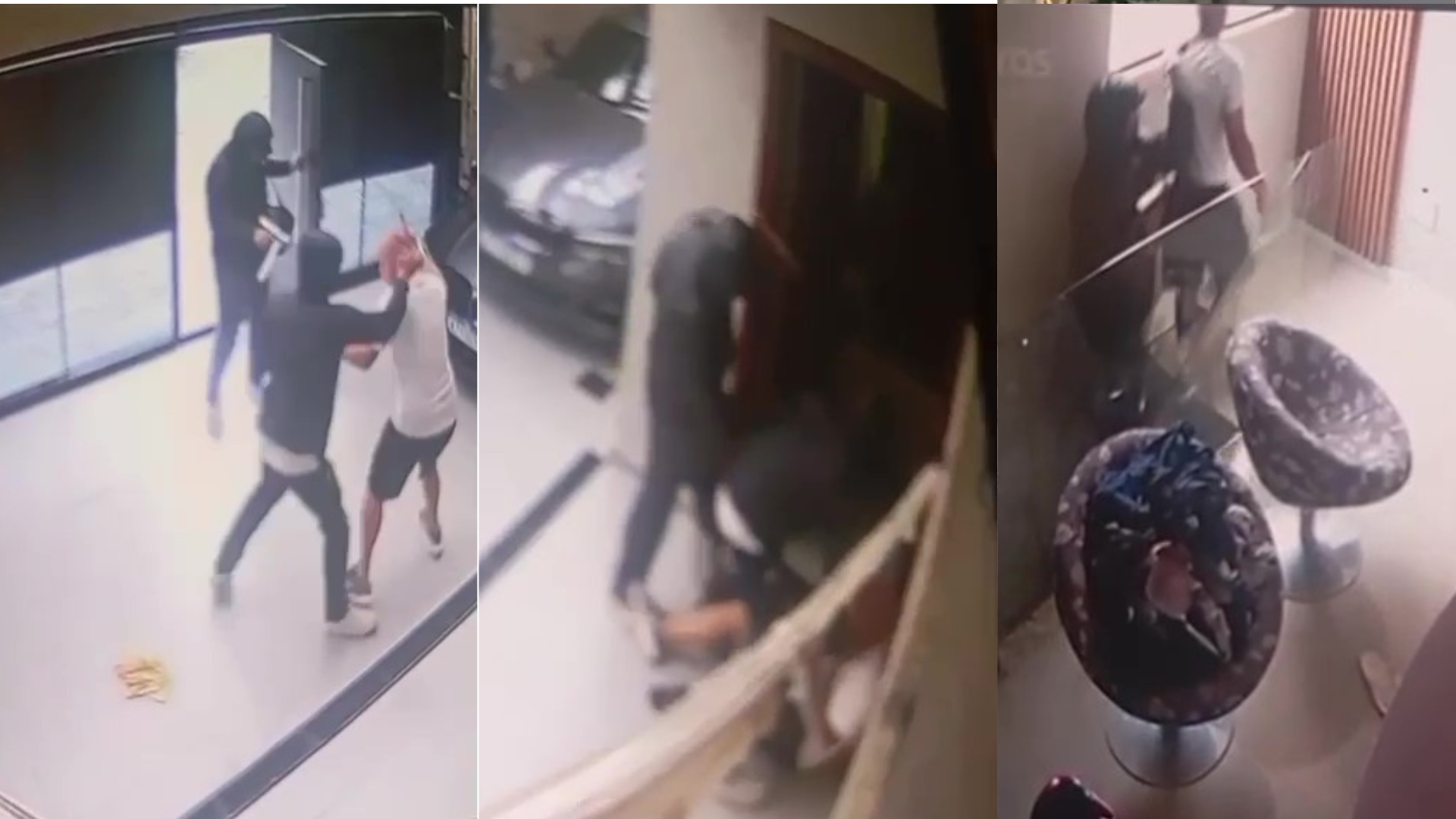 Câmera regista homem agredido em casa, em BH