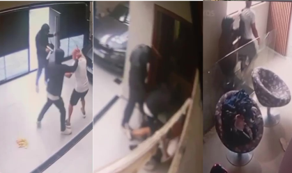 Câmera regista homem agredido em casa, em BH