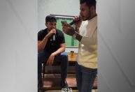 Amigo posta vídeo de Hungria cantando e bebendo vodka antes de passar mal
