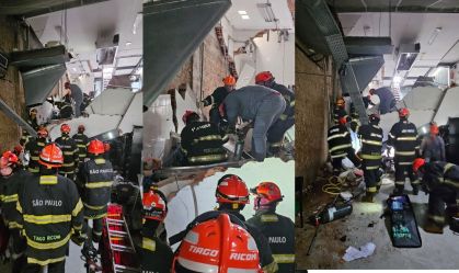 Teto de restaurante onde Henrique Fogaça é chef desaba no centro de SP