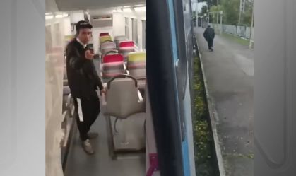 Vídeo mostra homem que tentou estuprar brasileira dentro de trem em Paris
