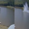 Vídeo mostra o momento em que helicóptero cai em lagoa em SP