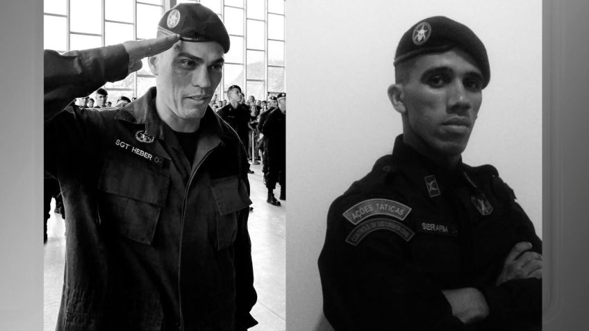 Sargento Cleiton Serafim Gonçalves e Sargento Heber Carvalho da Fonseca • Reprodução
