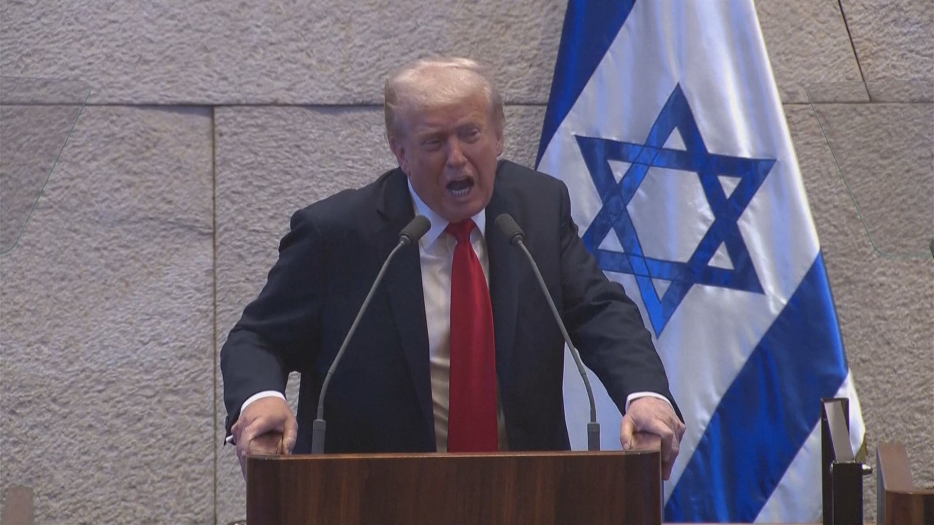 Donald Trump discursa no Parlamento de Israel