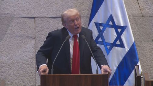 Donald Trump discursa no Parlamento israelense