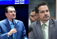 Real Time: Eduardo Braga e Alberto Neto aparecem à frente ao Senado no AM