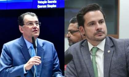 Real Time: Eduardo Braga e Alberto Neto aparecem à frente ao Senado no AM