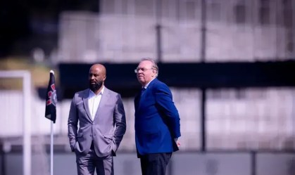 Fabinho Soldado e Osmar Stabile no CT Joaquim Grava