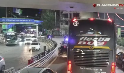 Libertadores: Flamengo tem chegada atrasada ao estádio do Racing