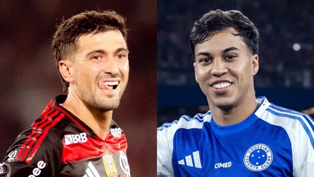 De Arrascaeta e Kaio Jorge, do Flamengo e Cruzeiro