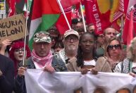 Italianos realizam greve em apoio a flotilha interceptada por Israel