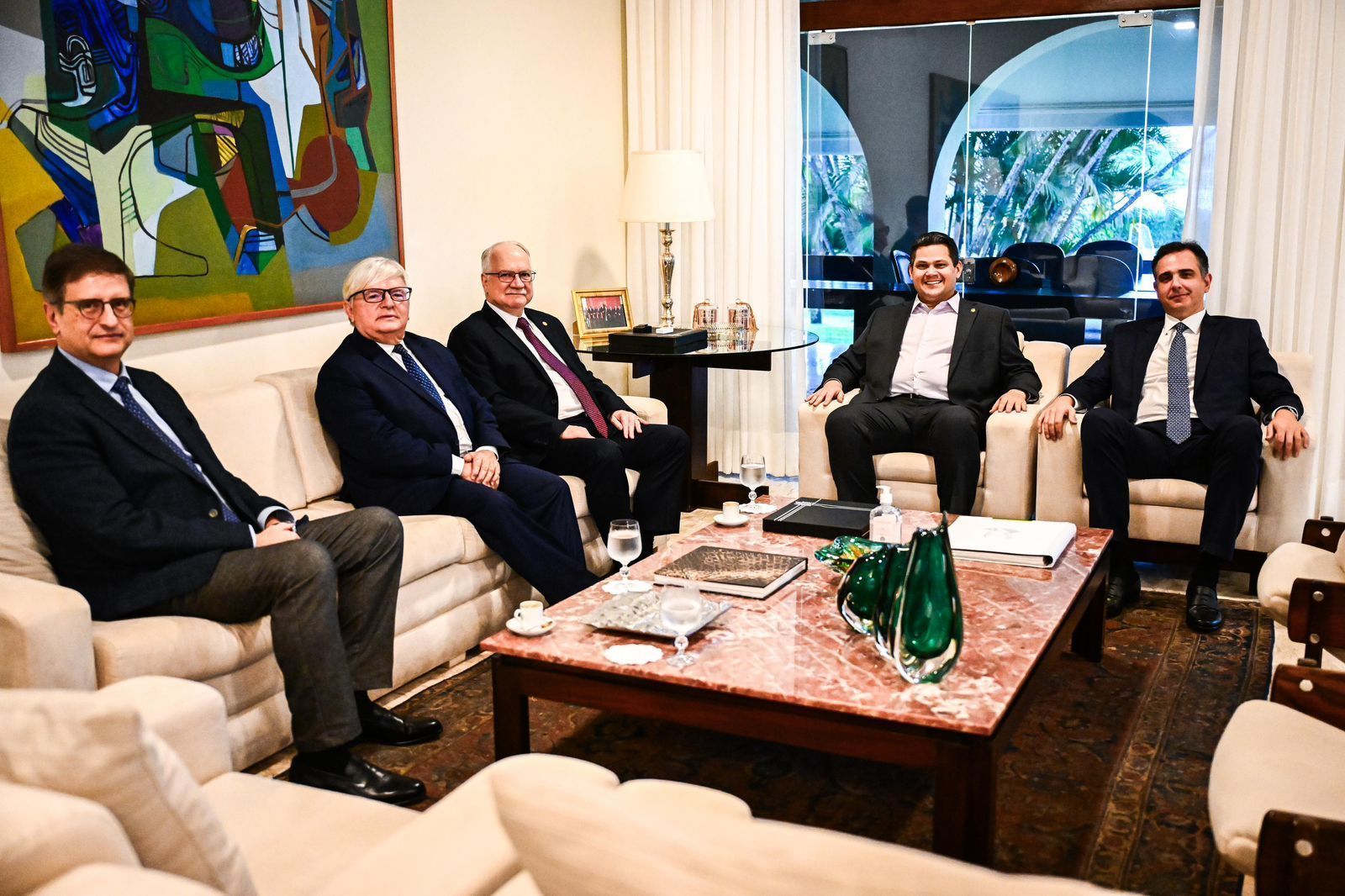 Foto Davi Alcolumbre, Rodrigo Pacheco e Edson Fachin