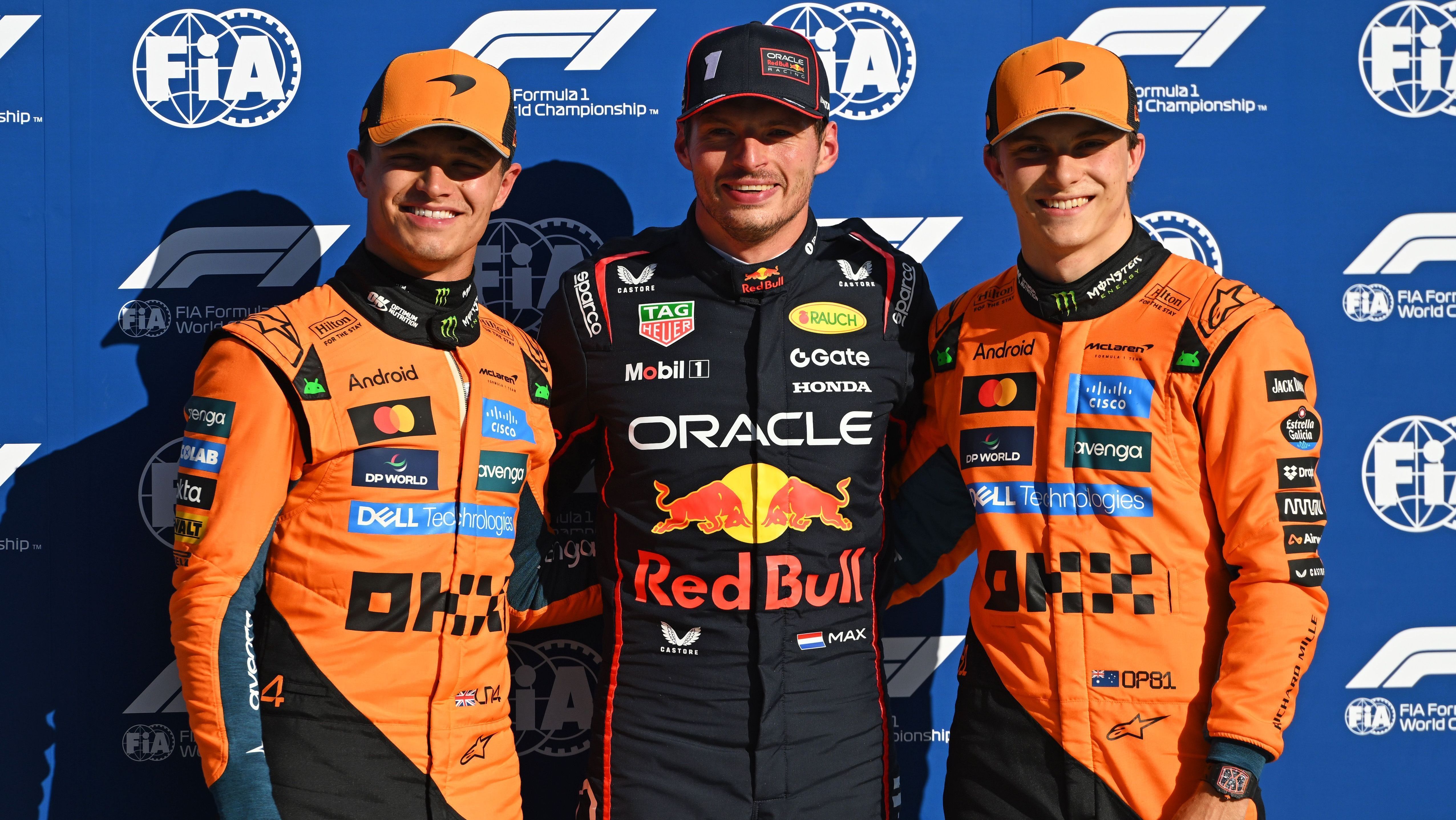 Verstappen, Norris e Piastri são concorrentes ao título do campeonato de pilotos da Fórmula 1 em 2025