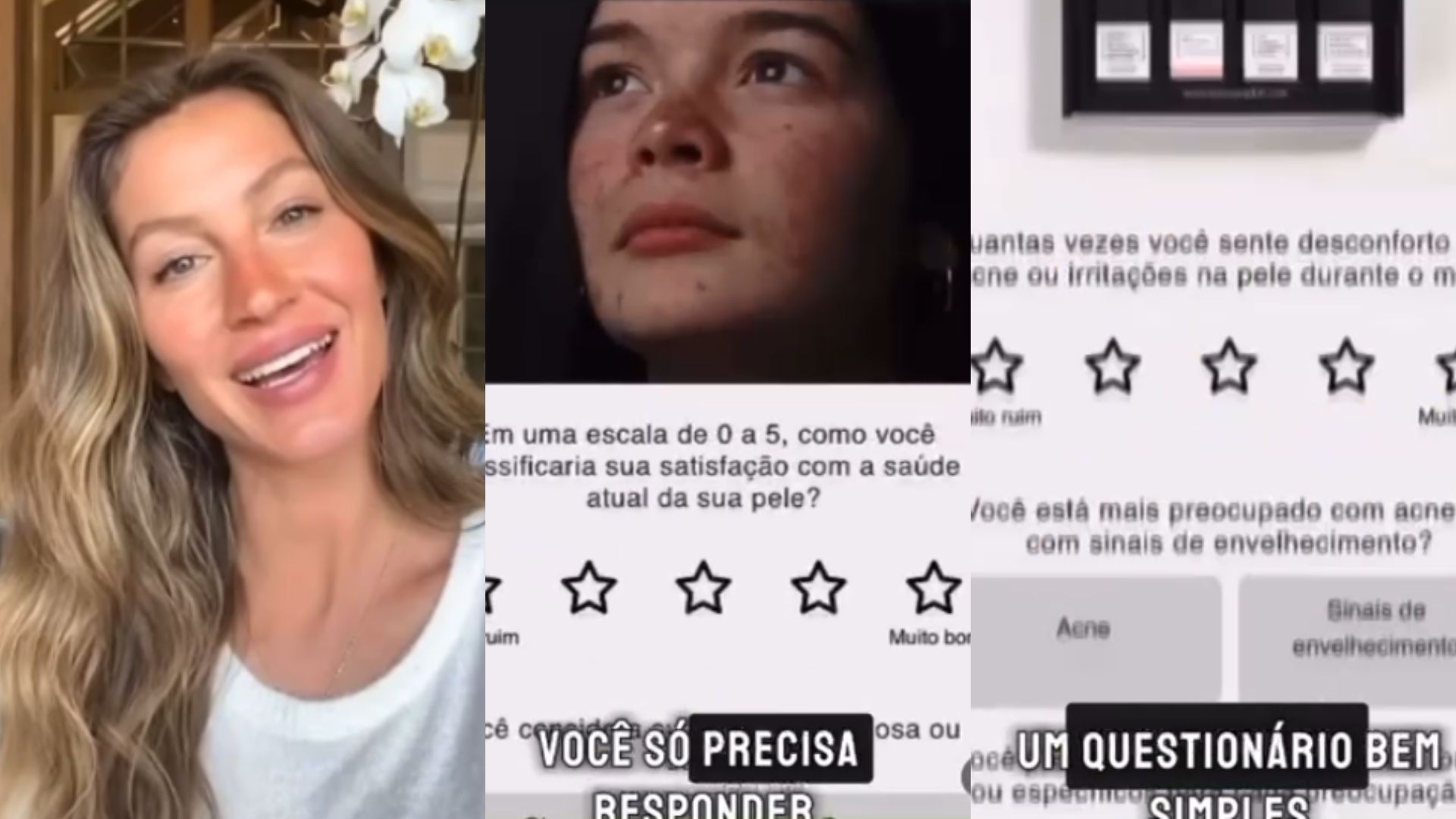 Golpe usava imagem da modleo Gisele Bündchen para vender produto falso • Reprodução