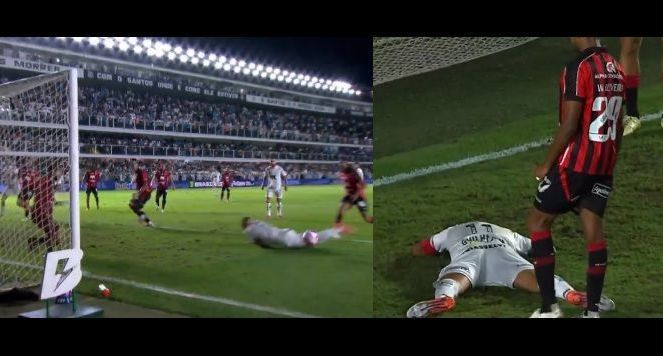 Guilherme cabeceia bola rasteira e imagem viraliza