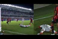 Guilherme, do Santos, cabeceia bola rasteira e viraliza; assista