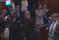 Discurso de Trump é interrompido por parlamentar da oposição em Israel