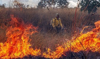 Raio provoca foco de incêndio no Parque Nacional da Chapada dos Veadeiros