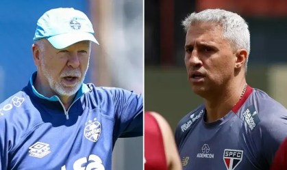 Menezes, do Grêmio, e Crespo, do São Paulo