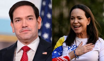 María Corina foi indicada ao Nobel por Marco Rubio, secretário de Trump