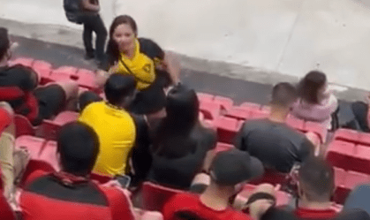 Mulher flagra homem "no pulo" durante jogo de Sport x Ceará