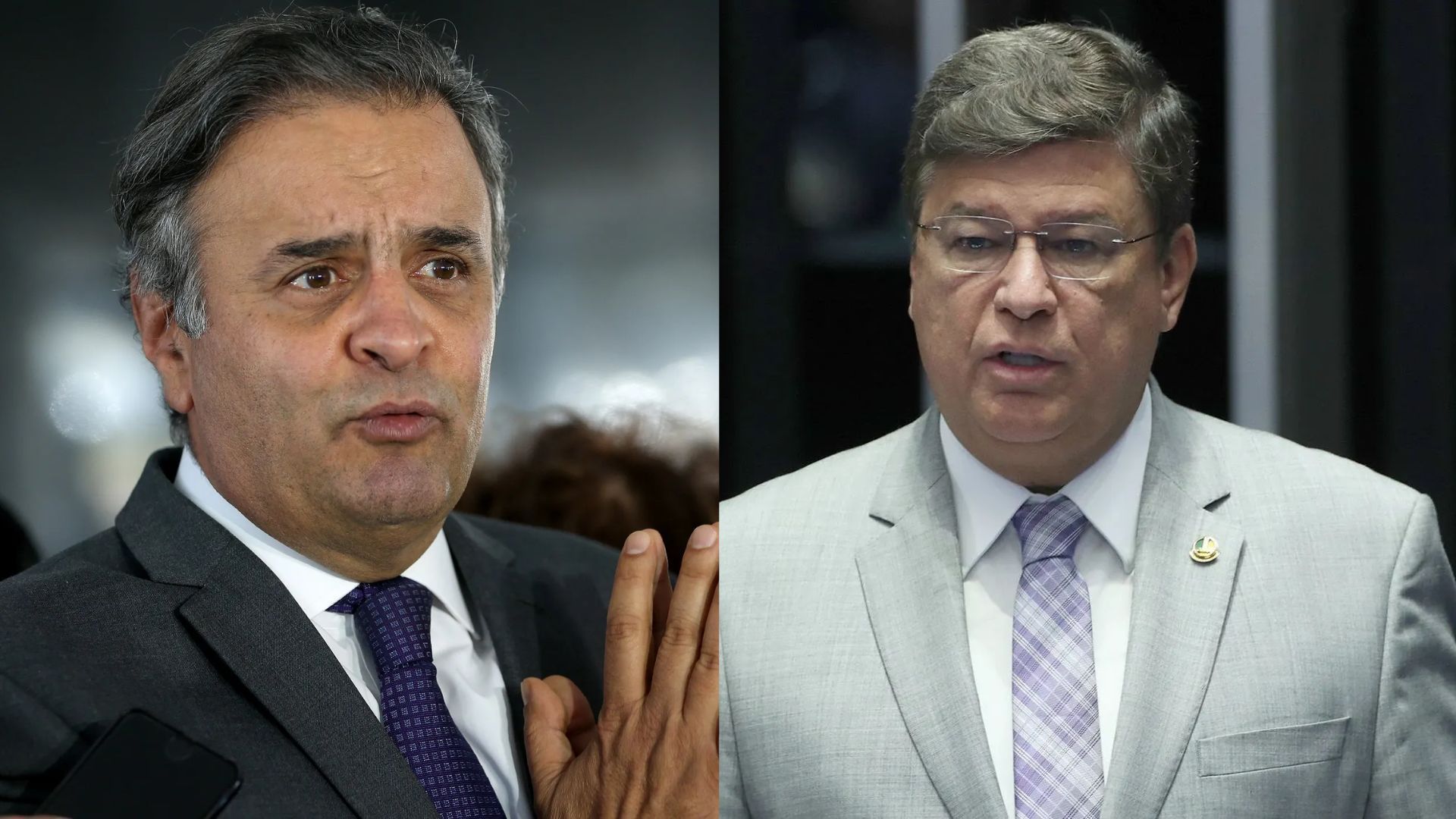 O deputado Aécio Neves e o senador Carlos Viana