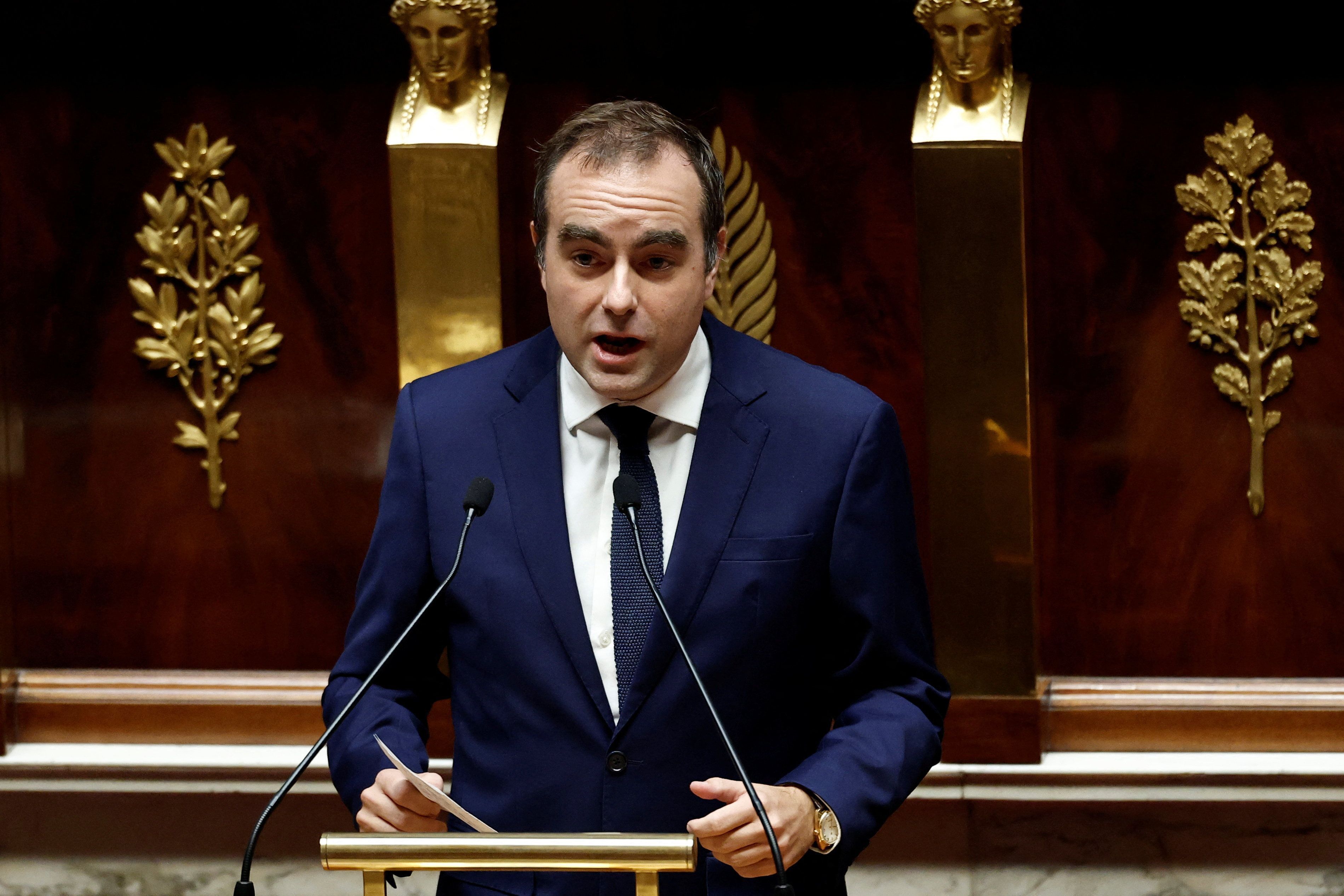 Premiê francês Sébastien Lecornu na Assembleia Nacional em Paris
