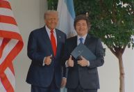 Espero que argentinos apoiem Milei nas eleições legislativas, diz Trump