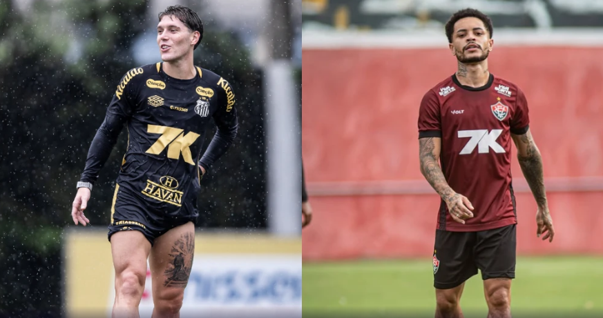 Rollheiser e Matheuzinho são esperanças criativas de Santos e Vitória
