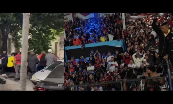 Torcedores de Racing e Flamengo brigam após partida em Avellaneda