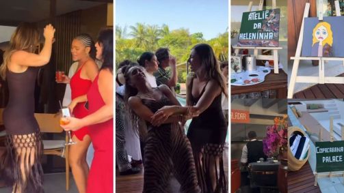 Elenco de "Vale Tudo" se reúne em festa de despedida na casa de Paolla Oliveira