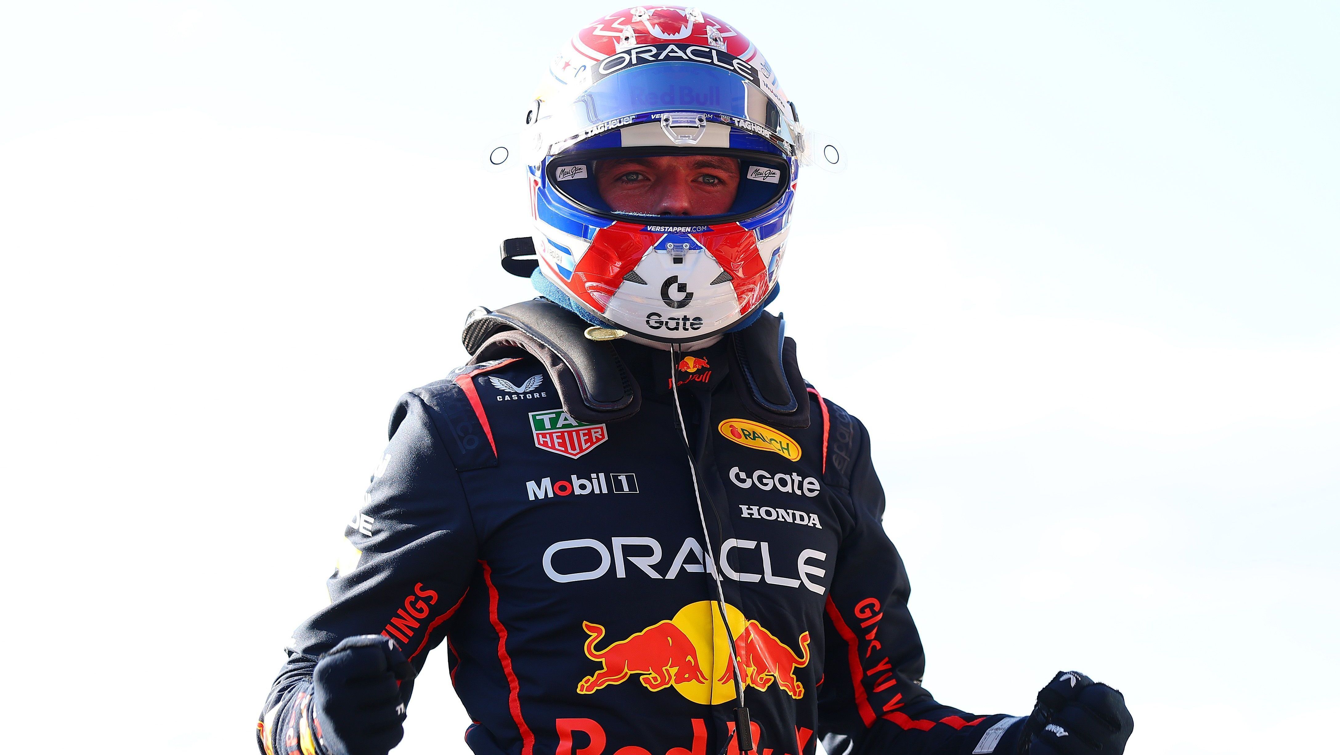 Max Verstappen comemorando no GP dos Estados Unidos