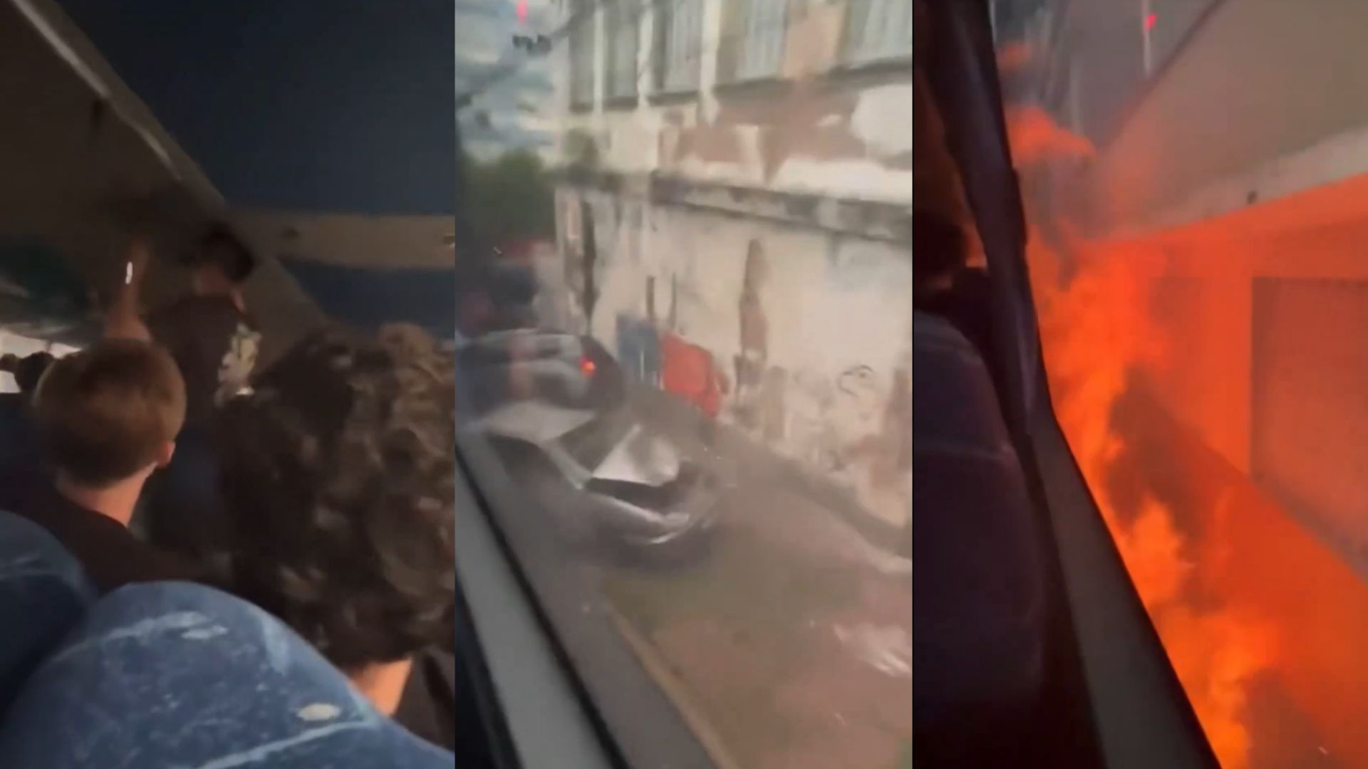 Vídeo ônibus escolar perde freio e faz 'strike' em carros no RS