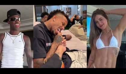 Vini Jr e Virginia em casa: mulher de Militão "entrega" encontro sem querer