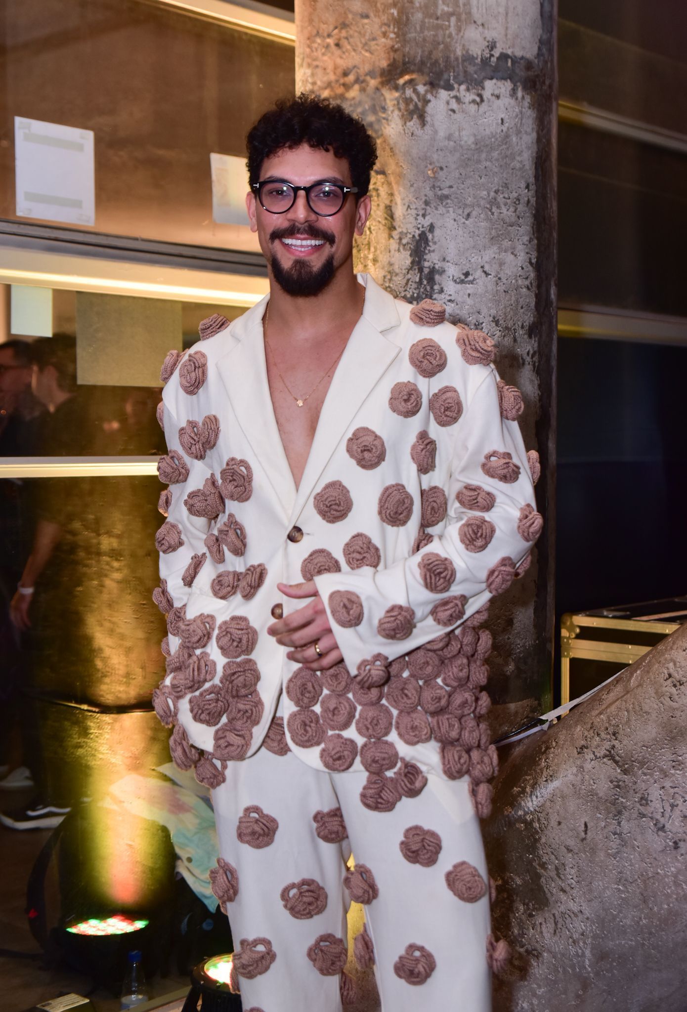 Ex-BBB Vinicius Nascimento no São Paulo Fashion Week N60 • Natália Rampinelli/ AgNews