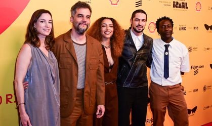 Elenco de "O Agente Secreto" na estreia do longa no Festival do Rio