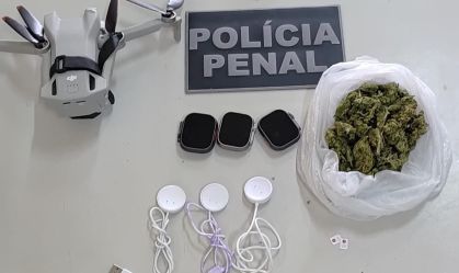 Drone com drogas e eletrônicos é flagrado ao tentar invadir presídio na BA